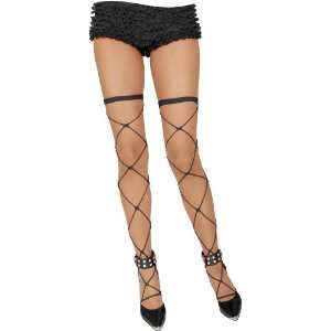   Charades Costumes Rope Net Thigh Highs Adult / White 