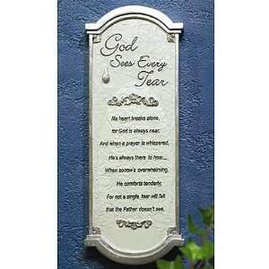  God Sees Every Tear Plaque and Card