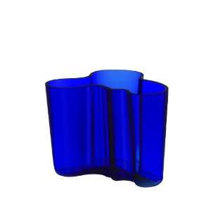  iittala Aalto 6 1/4 Tall Glass Vase, Cobalt Blue