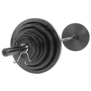  Cast Olympic Weight Set 300Lbs. (Incl. Blk Bar) Sports 