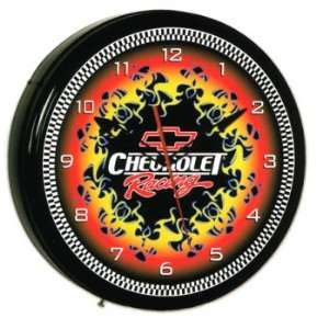  Chevrolet Racing Flame Neon Clock