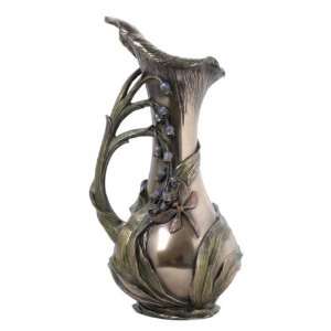   Pitcher with Bluebells Dragonfly and Stemmed Handle