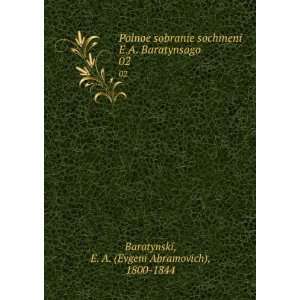  language) E. A. (Evgeni Abramovich), 1800 1844 Baratynski Books