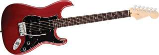   American Deluxe Stratocaster Ash Electric Guitar Wine Transparent