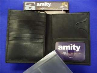 Amity Executive Tall Mens Hipster Leather Wallet  Black  