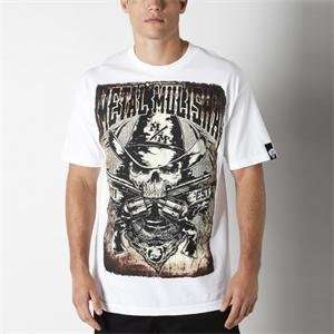  Metal Mulisha Agee Outlaw T Shirt   Medium/White 