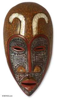 SKY GRACE Akan Sculpture Ghana Art African Mask NOVICA Sculpture 