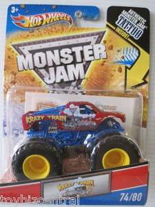Krazy Train 1/64 Monster Jam Tattoo Series #74/80 New in Package Hot 