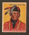 1947 Goudey Indian Gum Trading Card #61 Tshi Zun Hau K​au VG/EX