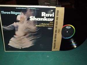 PRISTINE Ravi Shankar THREE RAGAS Original Capitol DT 2720 SITAR 