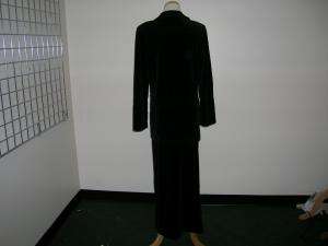 SONIA RYKIEL black velour 2 piece outfit sz small WOW  
