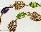peridot bracelet gold solid  