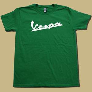 VINTAGE old school VESPA logo t shirt ALL COLORS  