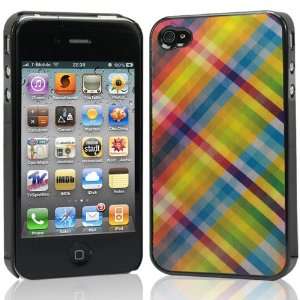  Checker / 3D Print Pattern Plastic Case for Apple iPhone 4 