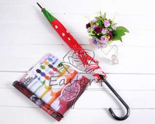 New Strawberry Anti UV Sun/Rain parasol stick umbrella  