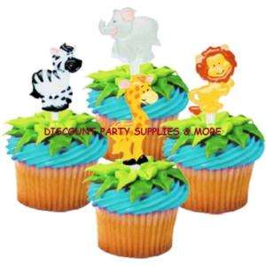 Jungle Safari Zoo Animals Party Cupcake Picks Pics  