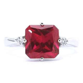 Xmas Gift Sale Unique Jewelry Red Ruby 925 Sterling Silver Ring Size 6 