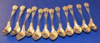 Amazing set of 12 sterling silver pointy spoons by Tiffany & Co in the 