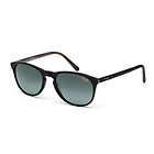   Jim Pau Hana Black Dark Brown Horn Polarised Grey Sunglasses GS238 02B