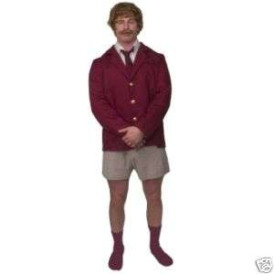 Newsman Ron Burgundy Costume Adult Fancy Dress outfit  