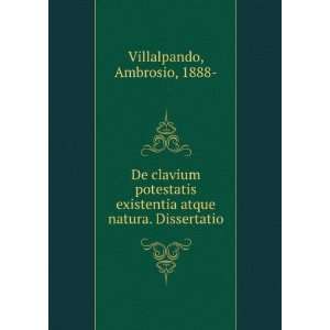   natura. Dissertatio Ambrosio, 1888  Villalpando  Books
