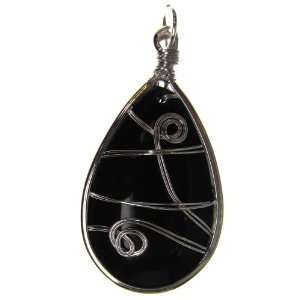 Bead Collection 41314 Glass Wrapped Teardrop Pendant, 20 