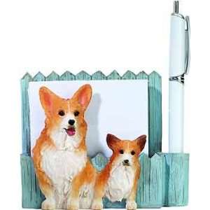  Welsh Corgi and Pup Magnetic Note Holder