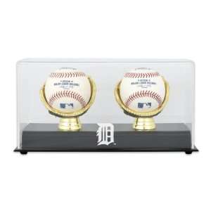  Gold Glove MLB Double Baseball Tigers Logo Display Case 