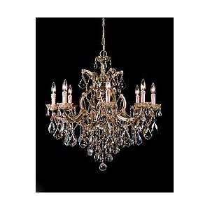 Crystorama 4409 AB GTS Maria Theresa Chandelier, Antique Brass Finish 