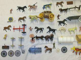 50 Old Roy Rogers Rodeo Ranch playset chuck wagon horse men toy w box 