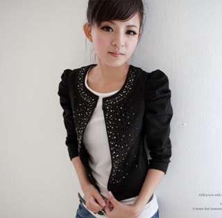   Korean Women Fashionable Puff Shrug Cotton Cardigan Jacket 0944  
