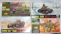 Huge Lot 1/72 & 1/76 scale WWII US and German Military Models Tanks 