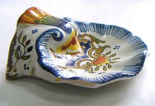 SOAP DISH HOLDER FRENCH FAIENCE HENRI DELCOURT c1900  