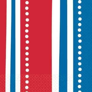    Striped Patriotic Napkins   Beverage   Package of 16 Toys & Games