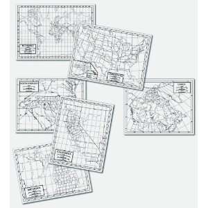   Map 50 States Outline Maps Laminated 1 of Each State