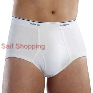 Fruit of the Loom Mens White Cotton Briefs   7 Pack   Size S M L XL 
