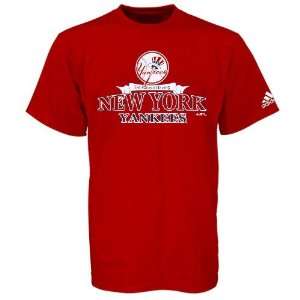  Adidas New York Yankees Red Bracket Buster T shirt Sports 