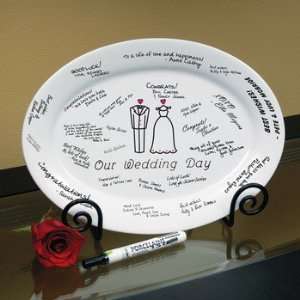  Exclusive Gifts and Favors Our Wedding Day Platter & Easel 