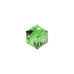  5601 6mm Faceted Cube Peridot Arts, Crafts & Sewing