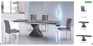 CONTEMPORARY 11323 extendable TABLE & 192 (4) CHAIRS dining room set 