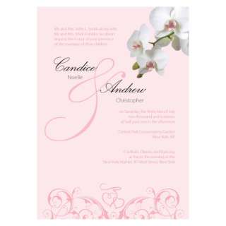 Personalized Wedding Reception Stationery CLASSIC ORCHID Invitation 