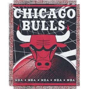  Chicago Bulls Game Time Woven Jacquard Throw Sports 