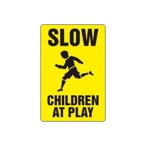  SLOW CHILDREN AT PLAY (W/GRAPHIC) Sign   18 x 12 .040 