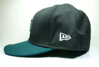   OF HAWAII UH RAINBOWS New Era Hat Cap Black Green NEW 7 1/2  