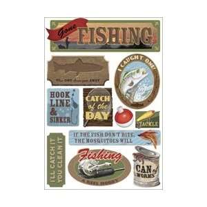  Fishing Cardstock Stickers 5.5X9 Arts, Crafts & Sewing