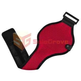 Red Workout Gym Armband Case+USB Cable Cord for iPod Touch 4 G 4th 8GB 