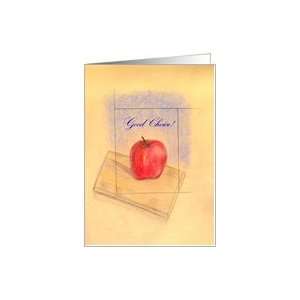 Weight Loss Encouragement, An Apple a Day, Watercolor Reproduction 