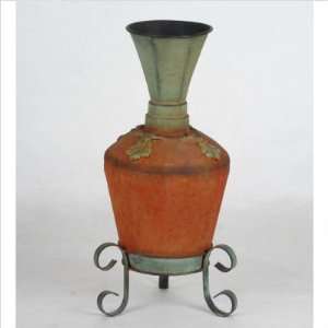 Privilege 62010 Metal Vase in Antique (Set of 4) 