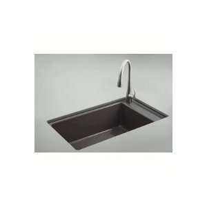  Kohler K 6410 1 Indio U/C Single Basin Sink, Black