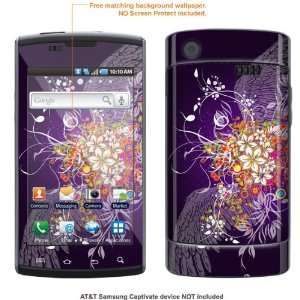  Protective Decal Skin Sticker for AT&T Samsung Captivate 